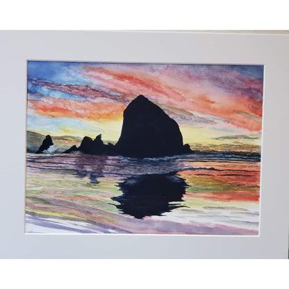 "Brilliant Sunset, Haystack Rock" - Greg Scott Art